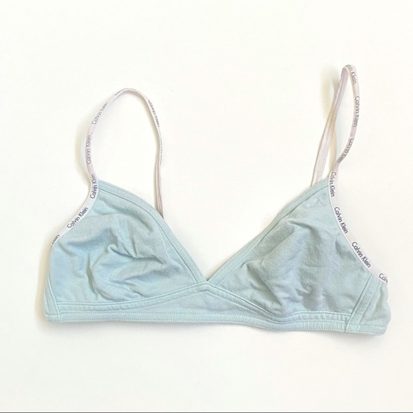 Calvin Klein blue teal striped matching bra top - Picture 4 of 8